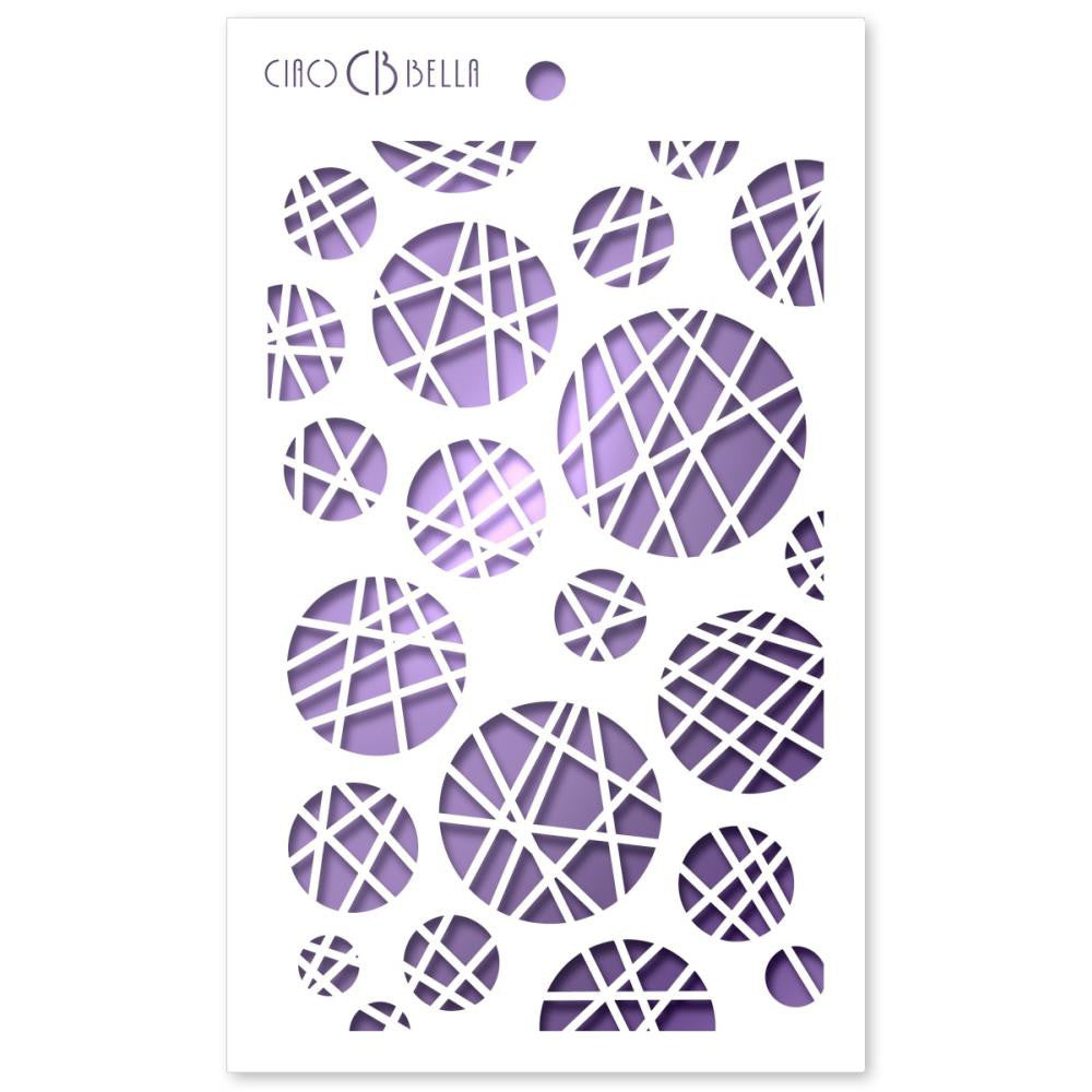 Ciao Bella Stencil Art Texture Stencil 5"X8" - Dots & Stripes - MS006