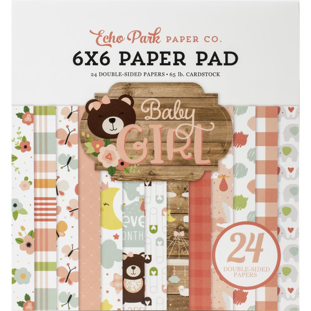 Echo Park Double-Sided Paper Pad 6"X6" 24 Pc - Baby Girl - AG202023