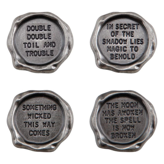 Tim Holtz Idea-Ology Metal Quote Seals 4 Pc - Halloween - TH94163