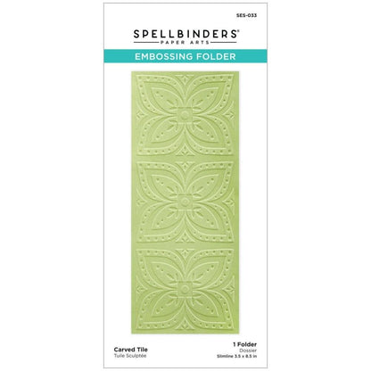 Spellbinders Embossing Folder - Carved Tile - Be Bold - SES033