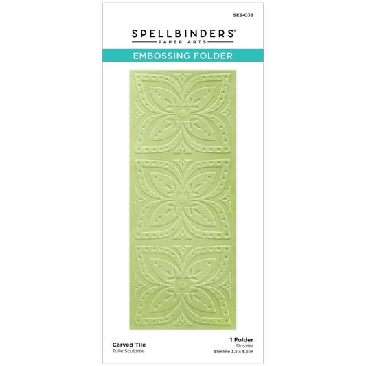 Spellbinders Embossing Folder - Carved Tile - Be Bold - SES033