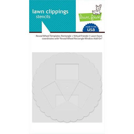 Lawn Fawn Reveal Wheel Templates: Rectangle + Virtual Friends - LF2521