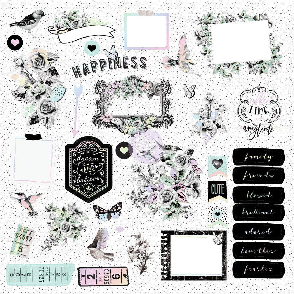 Prima Marketing Flirty Fleur Sticker Sheets - 597634