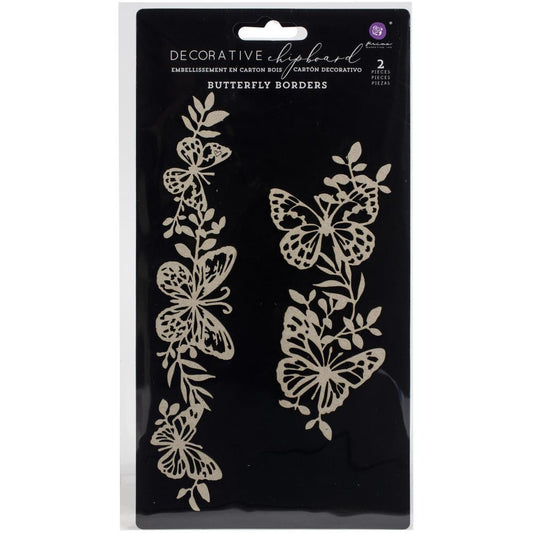 Prima Marketing Laser Cut Chipboard - Butterfly Borders - 647384