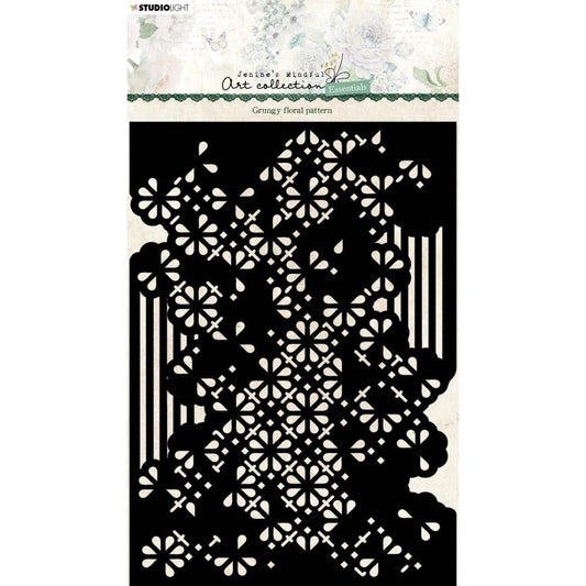 Studio Light Essentials 5.82"X8.25" Stencil - Nr. 78, Grungy Floral Pattern - ESMASK78