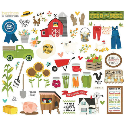 Simple Stories Homegrown Bits & Pieces Die-Cuts Ephemera 52 Pc - HMG16216