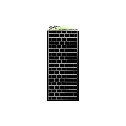 Picket Fence Studios Stencil 4"X10" - Slimline English Brick Wall - SC-239
