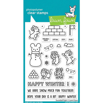 Lawn Fawn Snowball Fight Stamps - LF2941
