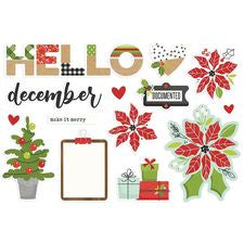 Simple Stories Simple Pages Page Pieces - Hello December, Make It Merry - MAK15729
