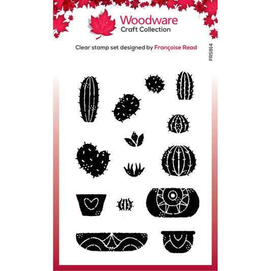 Woodware Clear Stamp 4"X6" - Singles Build A Cactus - FRS914