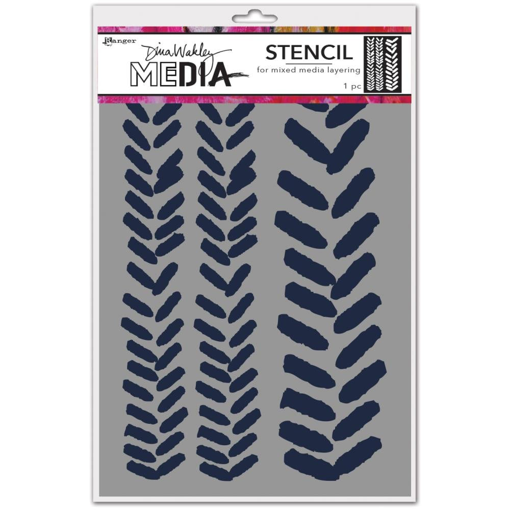 Dina Wakley Media Stencils 9"X6" - Angled Paint Blobs - MDS 77626