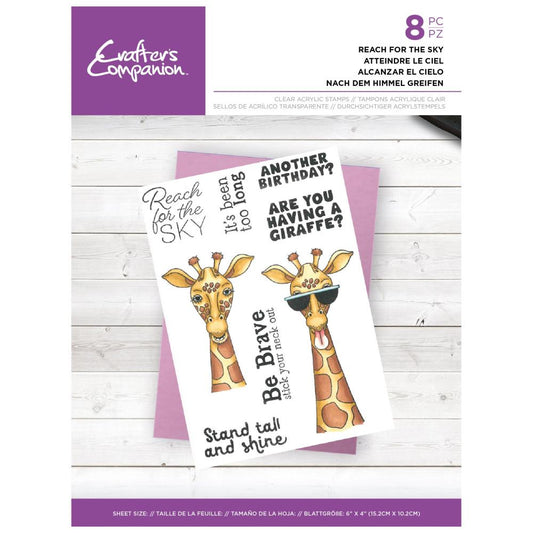 Crafter's Companion Clear Acrylic Stamps - Reach For The Sky - CCSTRFTS