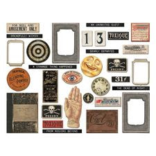 Tim Holtz Idea-Ology Chipboard Baseboards 31 Pc - Halloween - TH94153