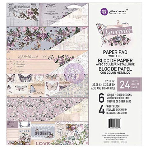 Prima Marketing Lavender Frost 12x12 Paper Pad - 634292