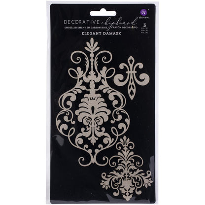 Prima Marketing Laser Cut Chipboard - Elegant Damask - 647315