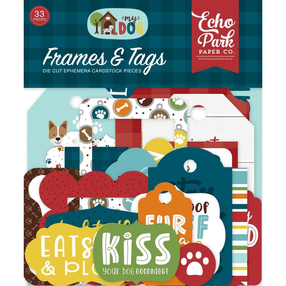 Echo Park Cardstock Ephemera - Frames & Tags, My Dog - MD226025