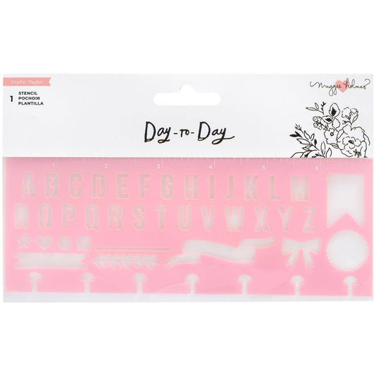 Maggie Holmes Day-To-Day Planner Stencil 7"X4.5" - Alphabet - 373036