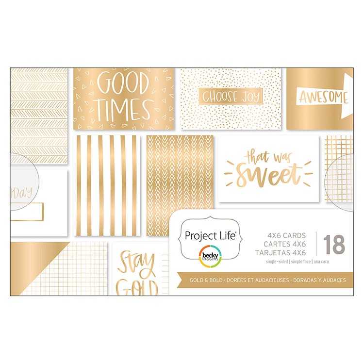 Project Life Gold and Bold Card Pad 4x6 - 380093