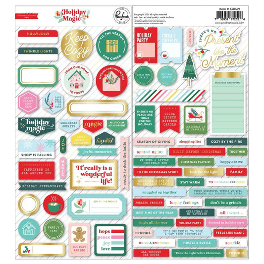 PinkFresh Cardstock Stickers - Holiday Magic - PFHO0421