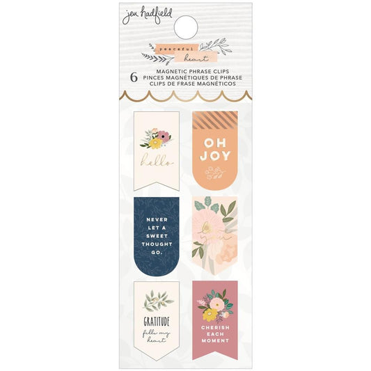 Jen Hadfield Peaceful Heart Magnetic Bookmarks 6 pc - JH008023