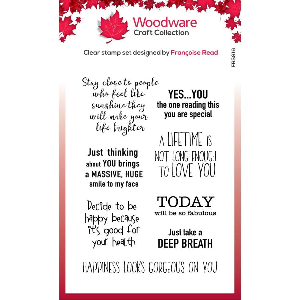 Woodware Clear Stamp 4"X6" - Singles Happy Motivation
