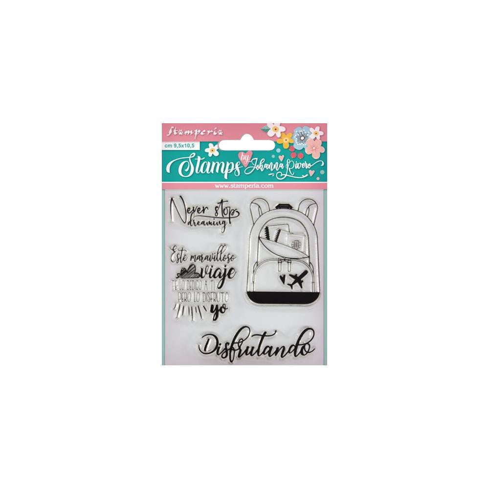 Stamperia Clear Stamps - Backpack By Johanna Rivero - WTKJR05