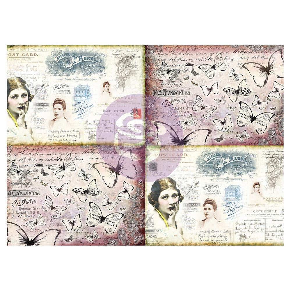 Finnabair Art Daily Tissue Paper 27.5"X19.7" 6 Pc - Ladies World - Journaling Minis - 68229