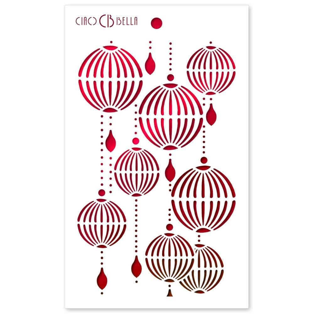 Ciao Bella Stencil Art Texture Stencil 5"X8" - Lanterns - MS003