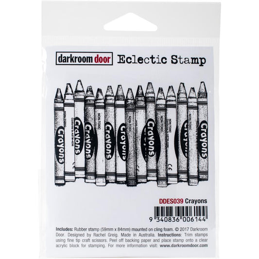 Darkroom Door Cling Stamp 3"X2" - Crayons - DDES039
