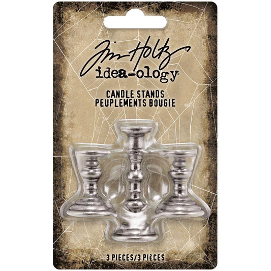 Tim Holtz Idea-Ology Metal Adornments 3 Pc - Candle Stands - TH94166