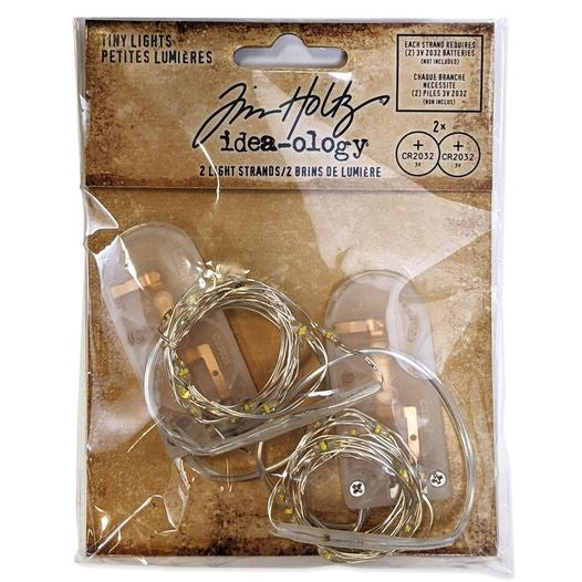 Tim Holtz Idea-Ology Wire Light Strands 2 Pc - Tiny Lights- Clear (No Batteries) - TH94019N