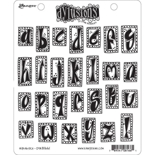 Dyan Reaveley's Dylusions Cling Stamp Collection - Alphablock - DYR81661