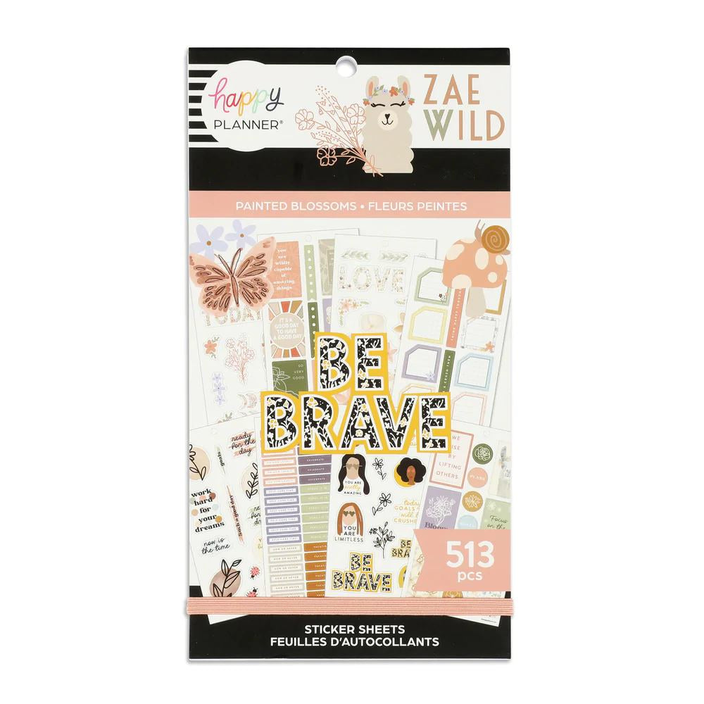 MAMBI Happy Planner x Zaewild Value Pack Stickers - Painted Blossoms - SVP130-177