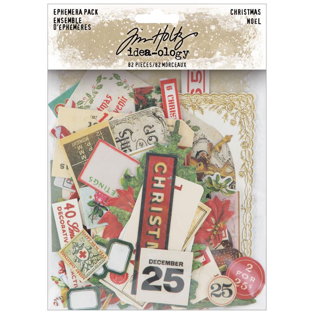 Tim Holtz Idea-Ology Ephemera Pack 82 Pc - Christmas - TH94286